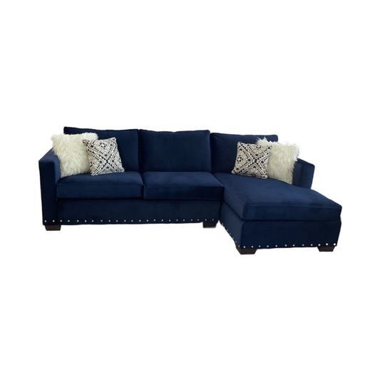 Melon Navy NEW 2pc Sectional 109x58x37 (5456-06)