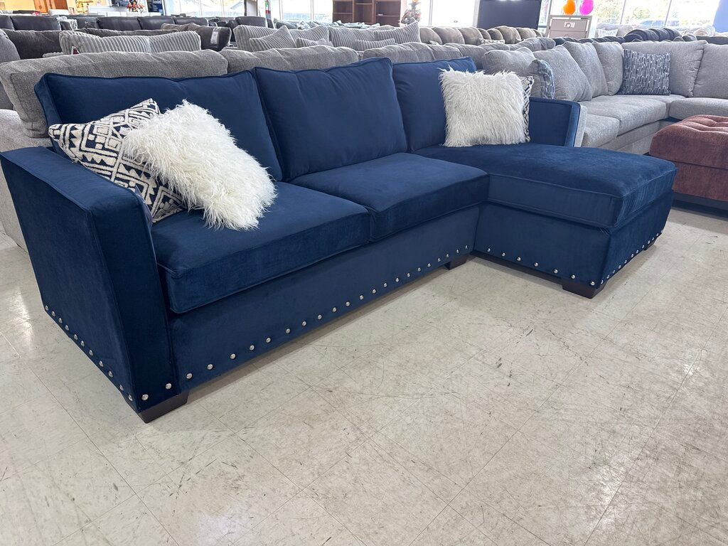Melon Navy NEW 2pc Sectional 109x58x37 (5456-06)