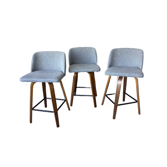80968 (8530-4) Set of 3 Counter Height Swivel Bar Chairs 18x16x34
