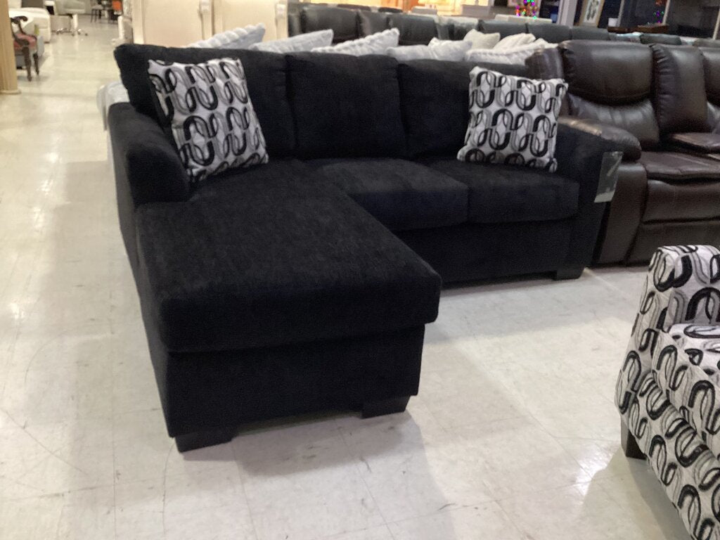Obsidian Black NEW Sofa Chaise 82x64x38 (3903)