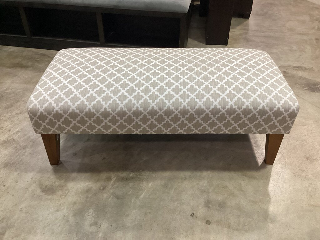 85020 Geometric Pattern Ottoman/Bench 50x24x16
