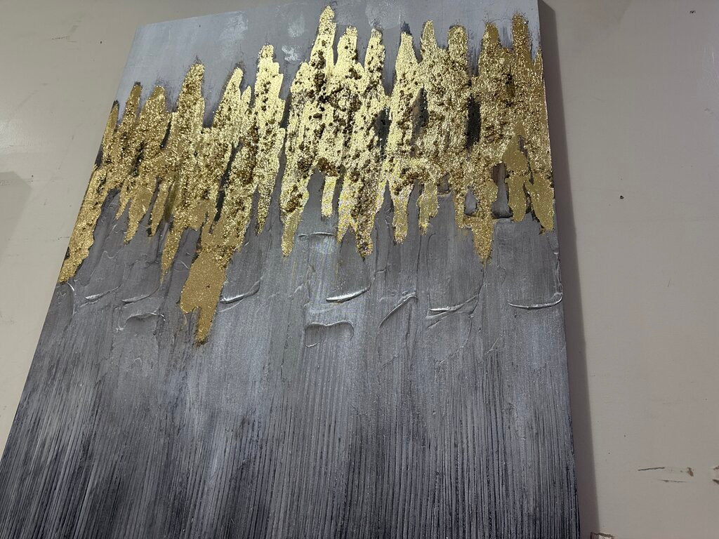 85034 - Abstract Gold Canvas Art 30x2x40