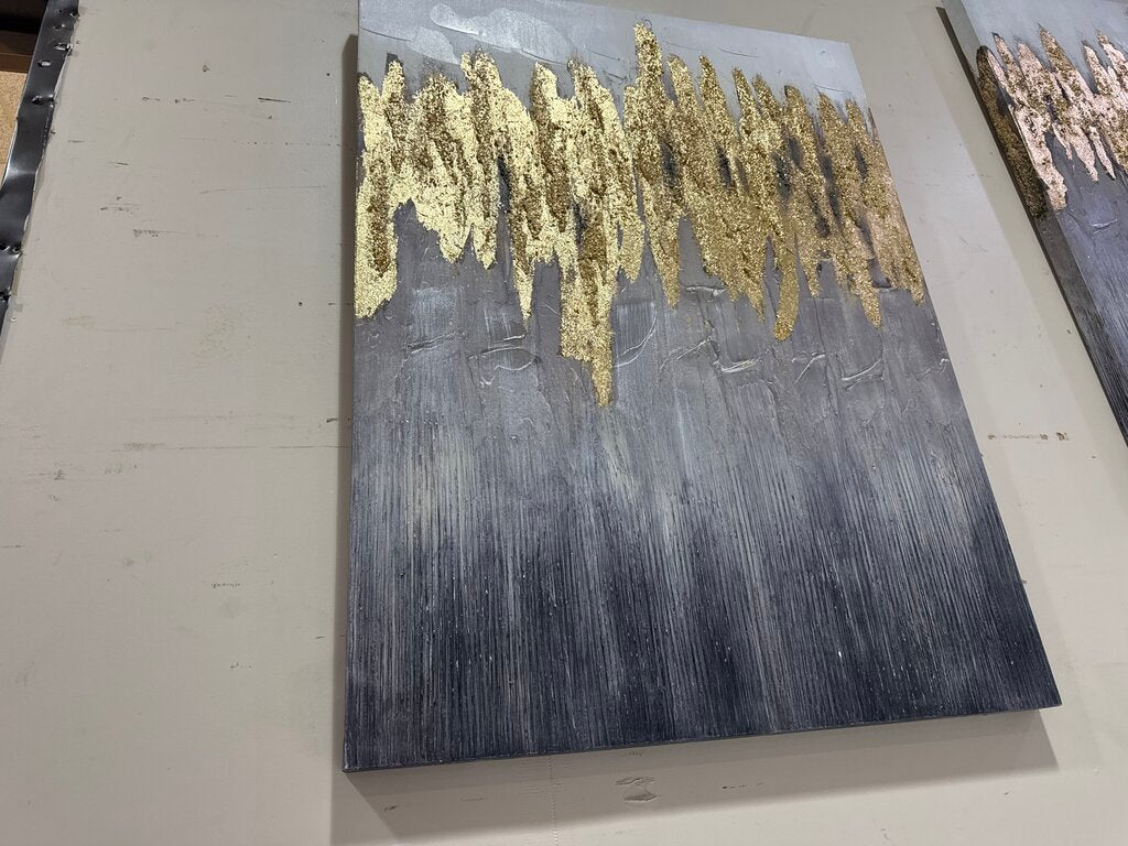 85035 - Abstract Gold Canvas Art 30x2x40