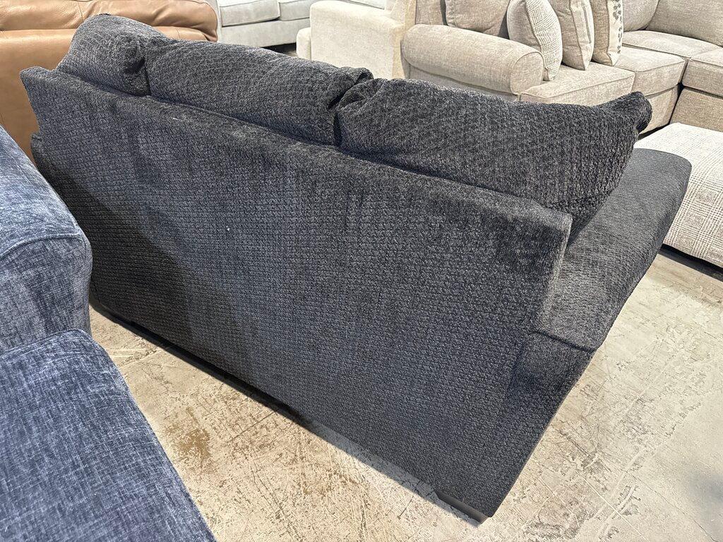 85047 - Charcoal Gray Fabric Loveseat 65x38x37