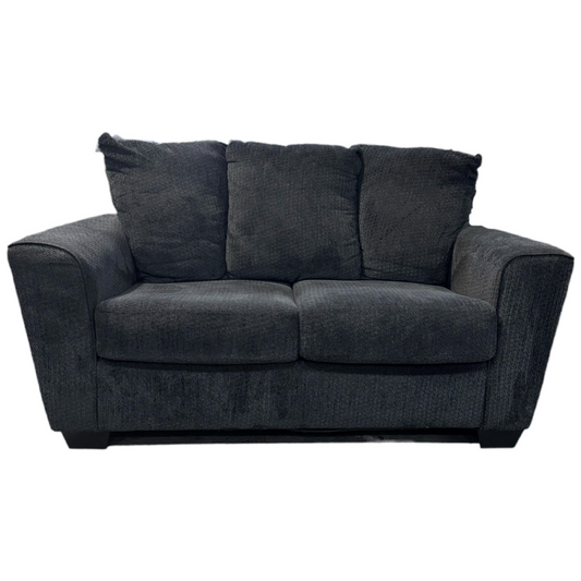 85047 - Charcoal Gray Fabric Loveseat 65x38x37