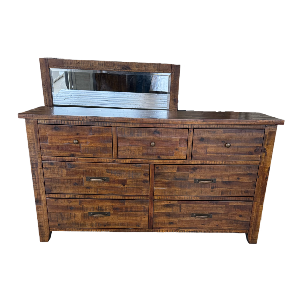 85044 - Sonoma Creek Rustic Dresser w/Mirror 66x19x36/71