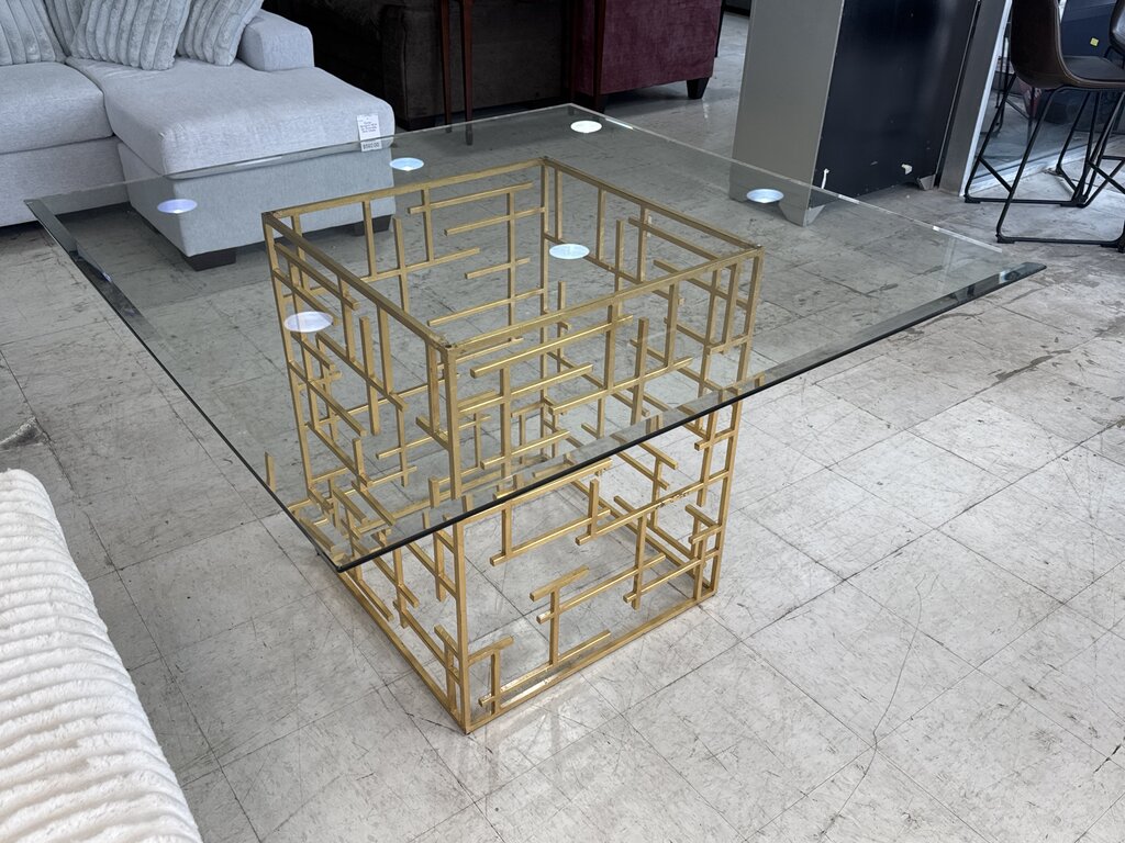 80859 - Square Glass Top Dining Table 48x48x30