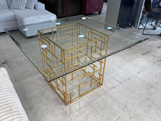 80859 - Square Glass Top Dining Table 48x48x30