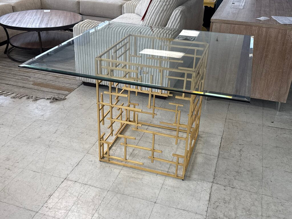 80859 - Square Glass Top Dining Table 48x48x30