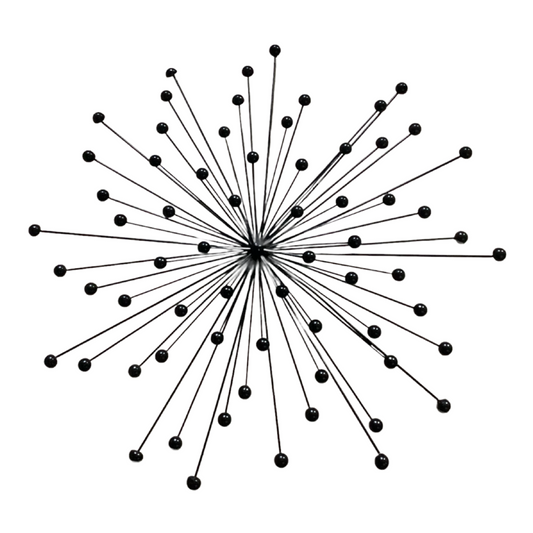 85072 (8532-8) Black Burst 26in Metal Wall Art