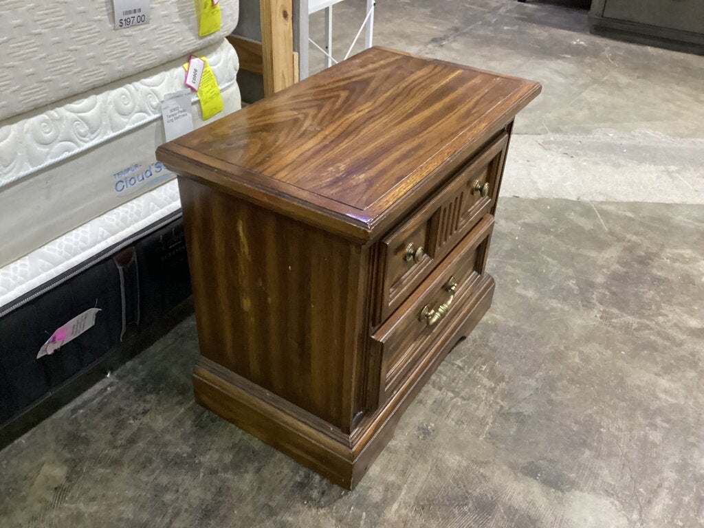 85057 Wooden Vintage Nightstand 28x16x24