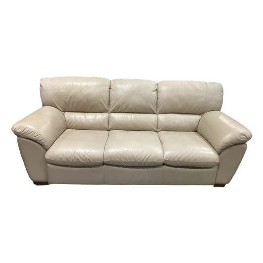 85062 - Divani Tan Leather Sofa 81x34x36