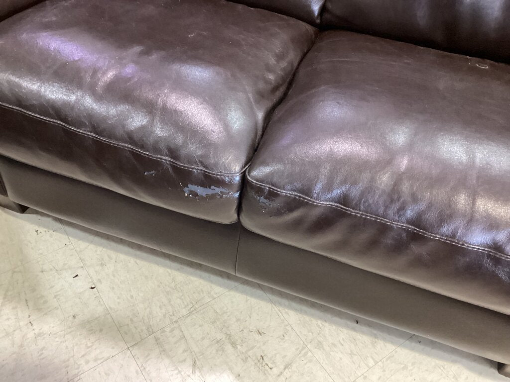 85070 - Natuzzi Loveseat & Chair w/Ottoman 67/43x33x36, otto 24x24x17