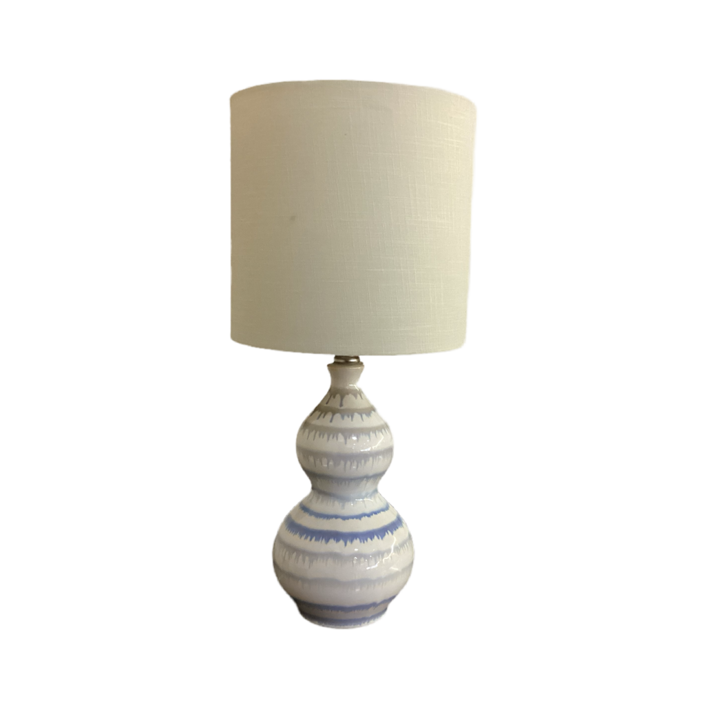 85052 - Blue & Cream 19in Table Lamp
