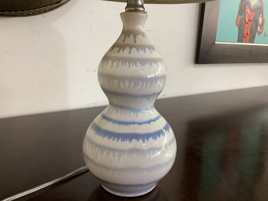 85052 - Blue & Cream 19in Table Lamp