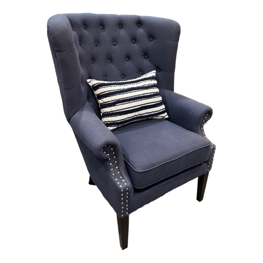 80886-A - Blue Nuance Interior Design Wingback Chair 32x36x21-34