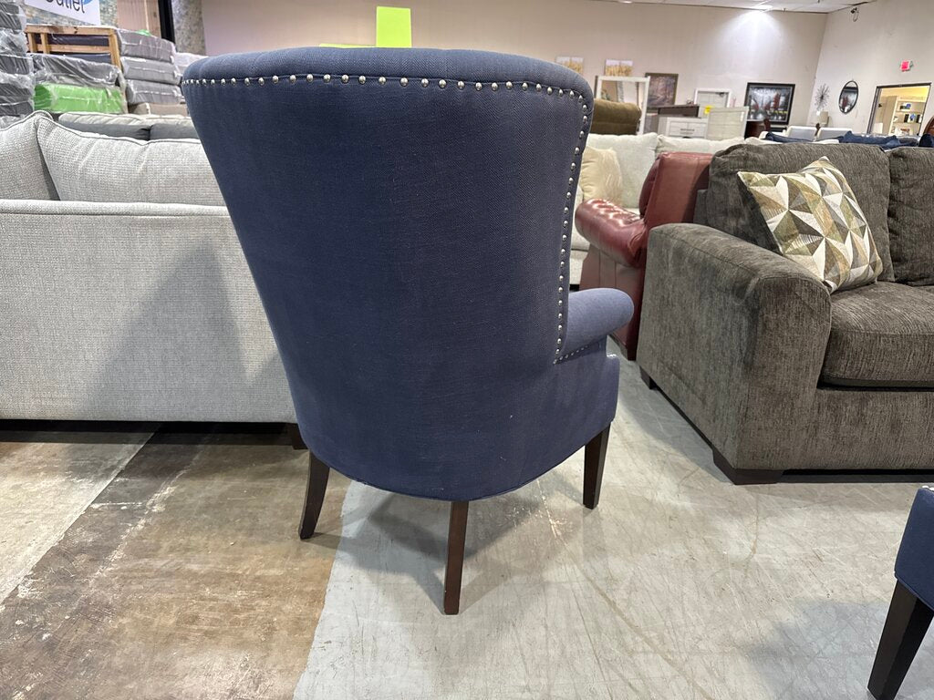 80886-A - Blue Nuance Interior Design Wingback Chair 32x36x21-34