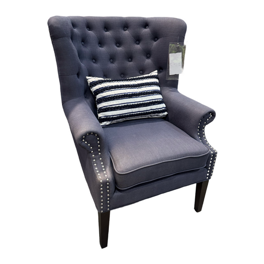 80886-B - Blue Nuance Interior Design Wingback Chair 32x36x31-34