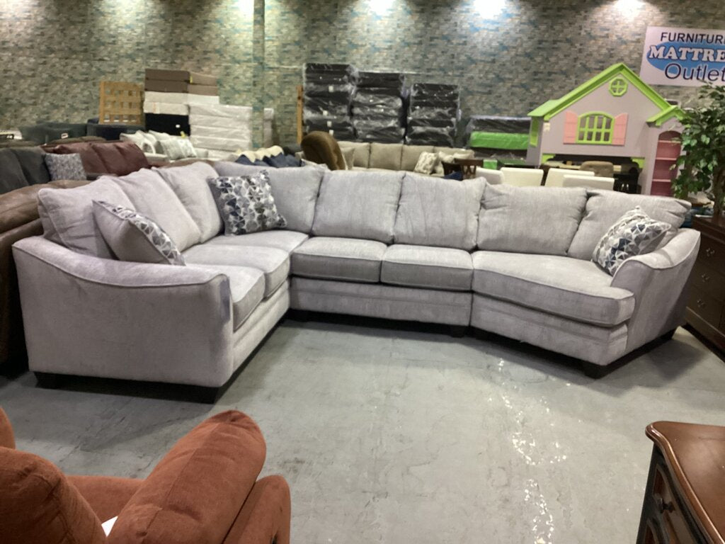 Tide Cloud NEW Sectional w/Cuddler 129x98x42 (4810/15/22-6365)