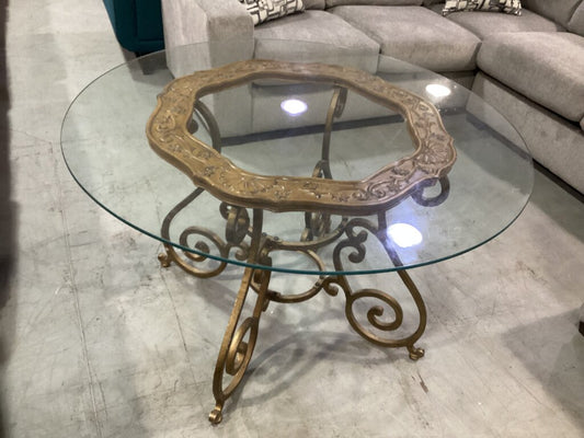 85109 - Round Glass Top Dining Table 48x30