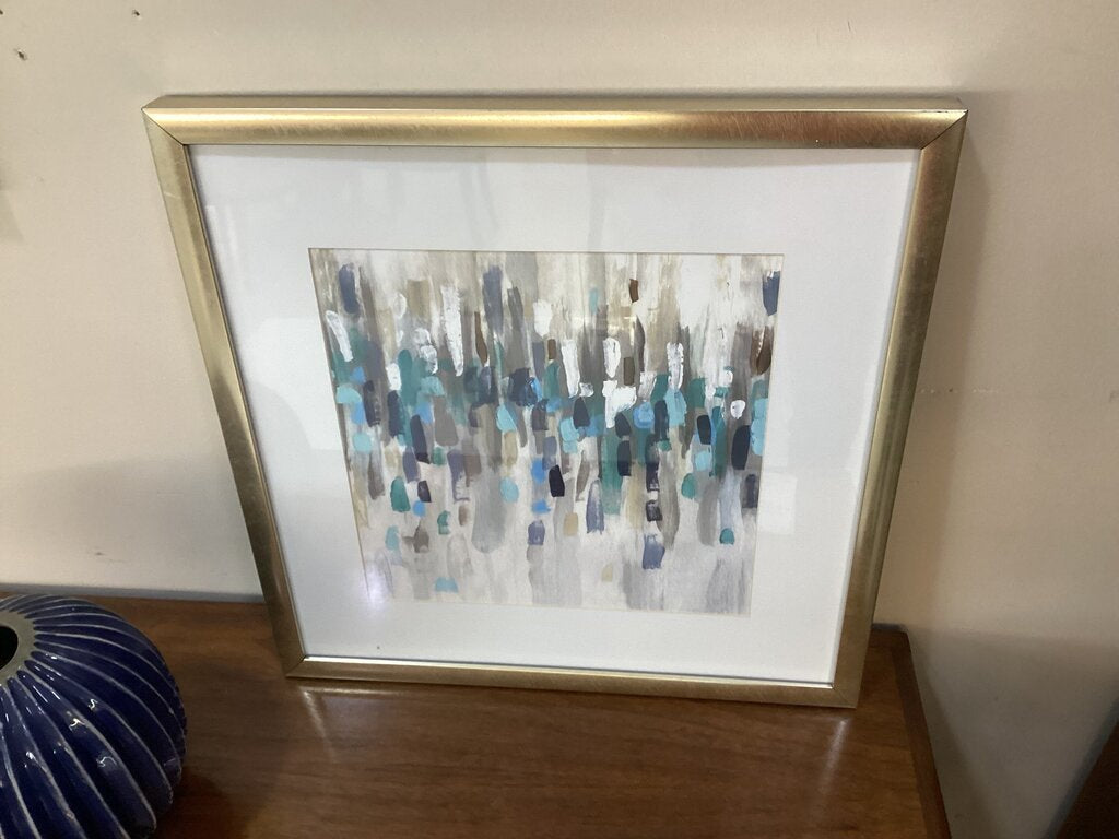 85106 - Staccato Blue Framed Art 18x1x18