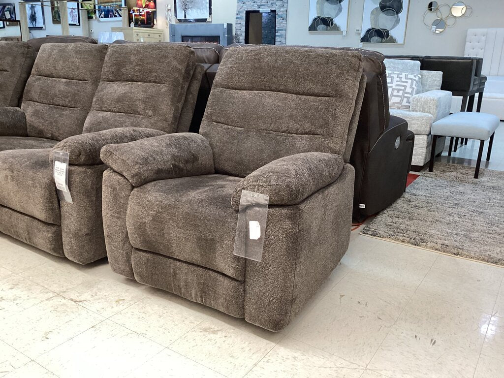 85136 - Brown Manual Glider Recliner 37x38x40