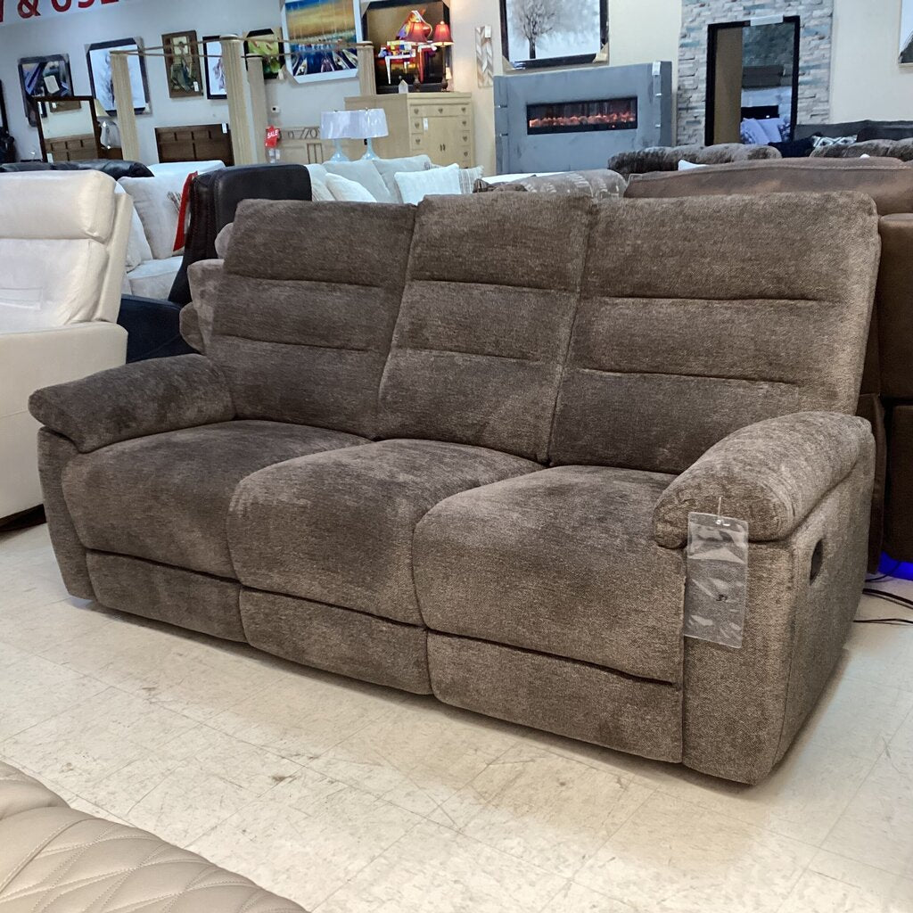 85134 - Brown Manual Reclining Sofa 72x29x40