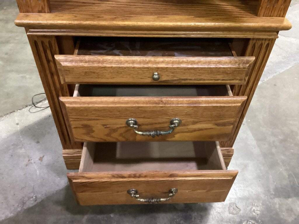 85144 - Oak Storage Cabinet 27x18x77