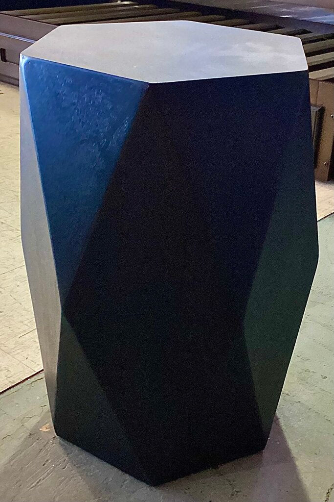 85159 - Black Geometric Side Table 14x14x21