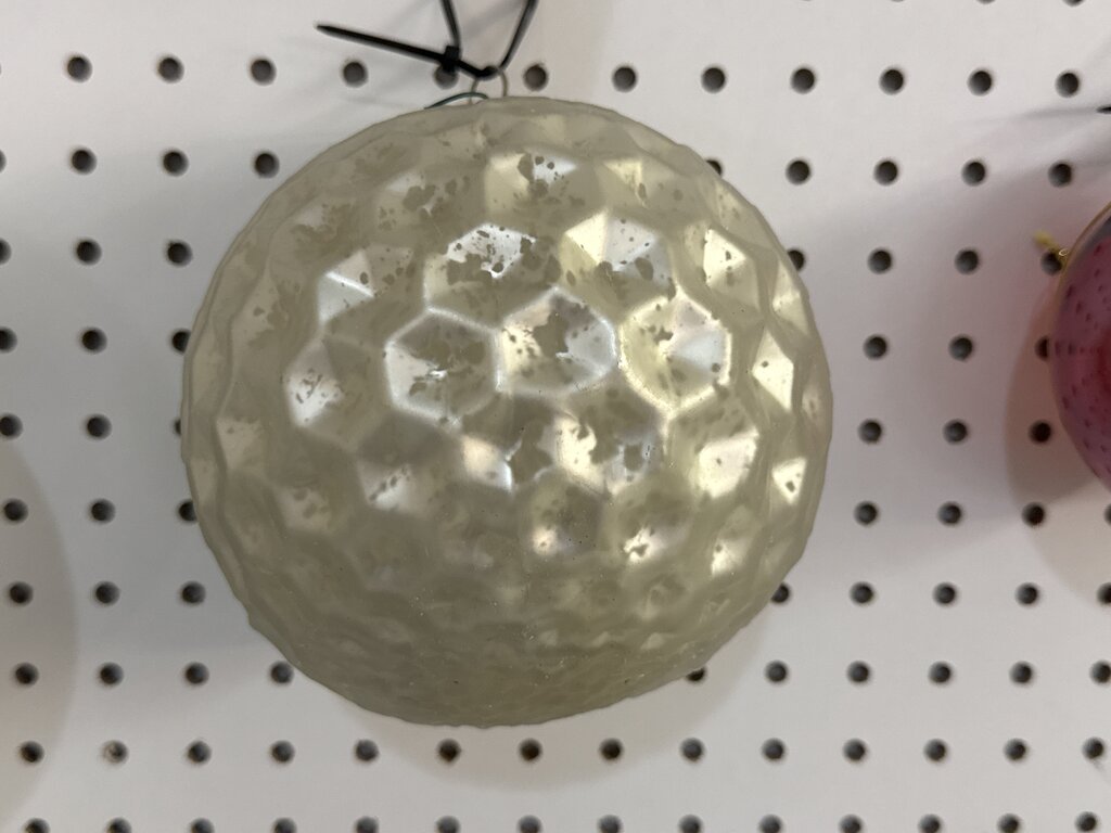 85223 - 6in Dimpled Glass Ornament (set of 5)