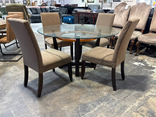 85148 - 5pc Glass Top Dining Set 54x30