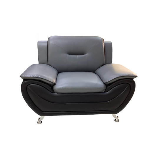 Metro Gray & Black Chair 45x29x33 (531012)