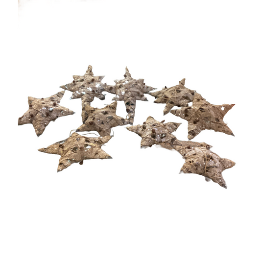 85244 Rustic Star Set of 9 various Wire Ornaments