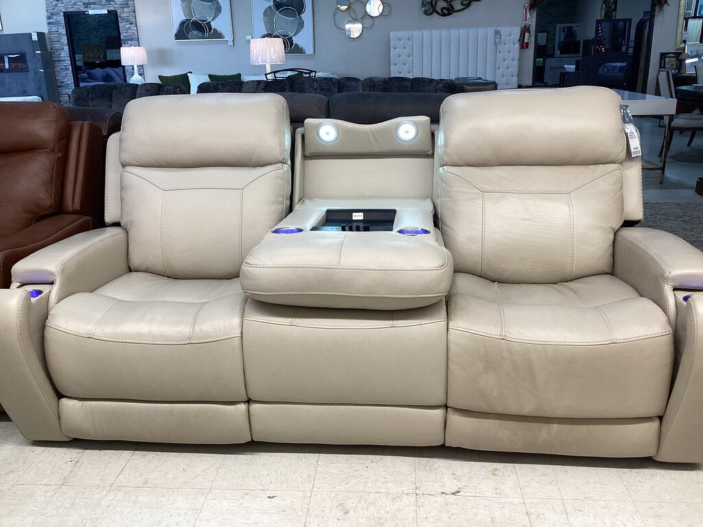 85251 - Stevenson Gravity Power Leather Sofa 82x36x42