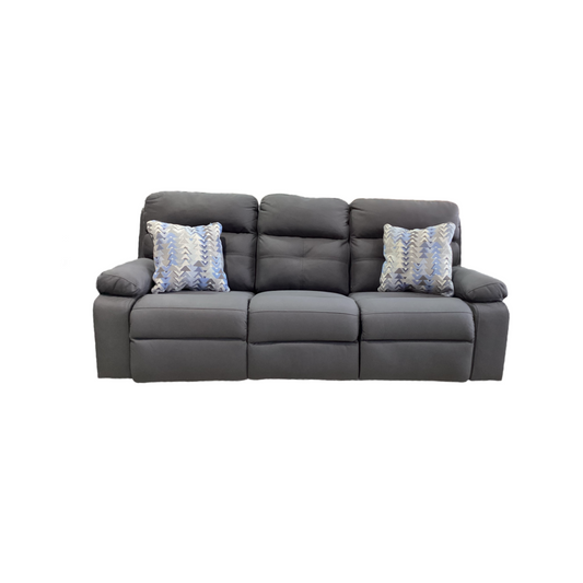 Porschia Gray NEW Reclining Sofa 90x39x42