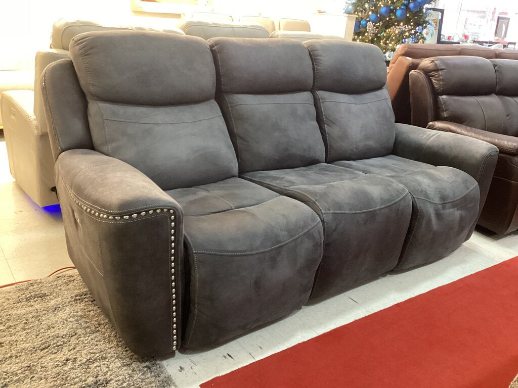 85204 - Gray Power Reclining Sofa 89x34x42