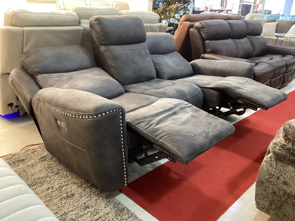 85204 - Gray Power Reclining Sofa 89x34x42