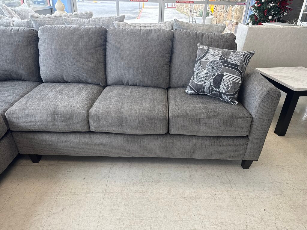 Sims Charcoal NEW Sectional 104x80x36