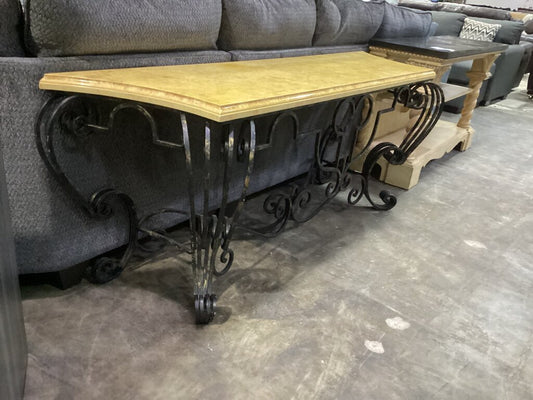 85302 - Iron Base Console Table 78x22x30