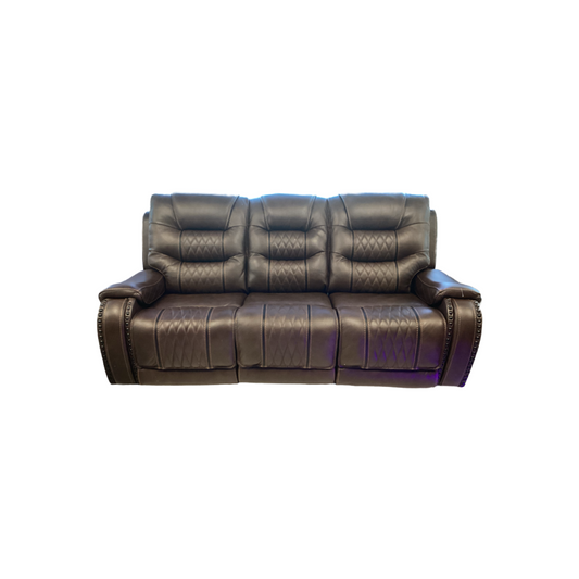 85308 Heritage Leather Yosemite Leather Power Motion Sofa W / Adj Headrest 87x42x42