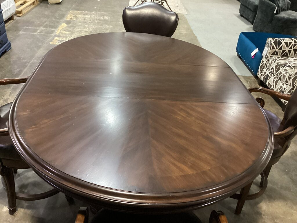 80914 (8524-17) Bernhardt James Island 5pc Counter Height Table w/Leaf 54x54-74x37