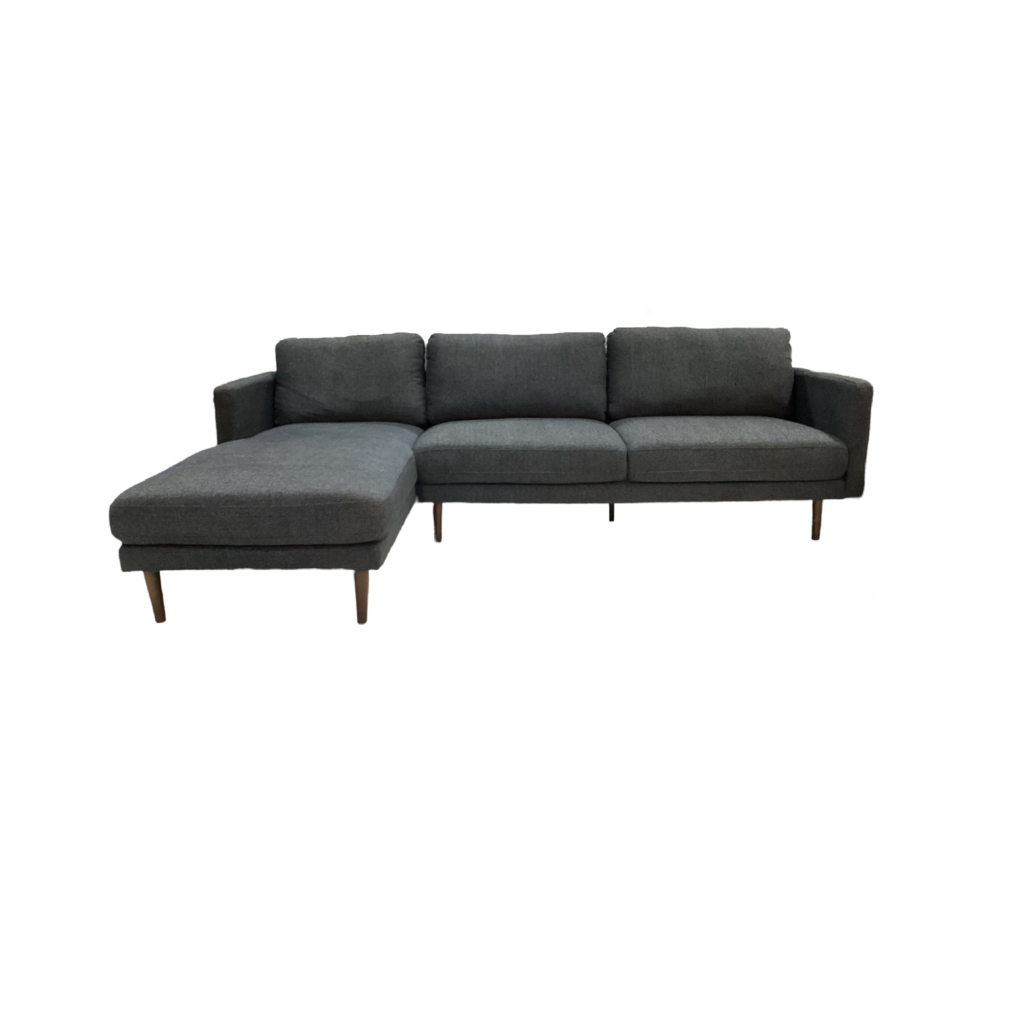 85364 - Modern Dark Gray Chaise Sectional 107x64x34