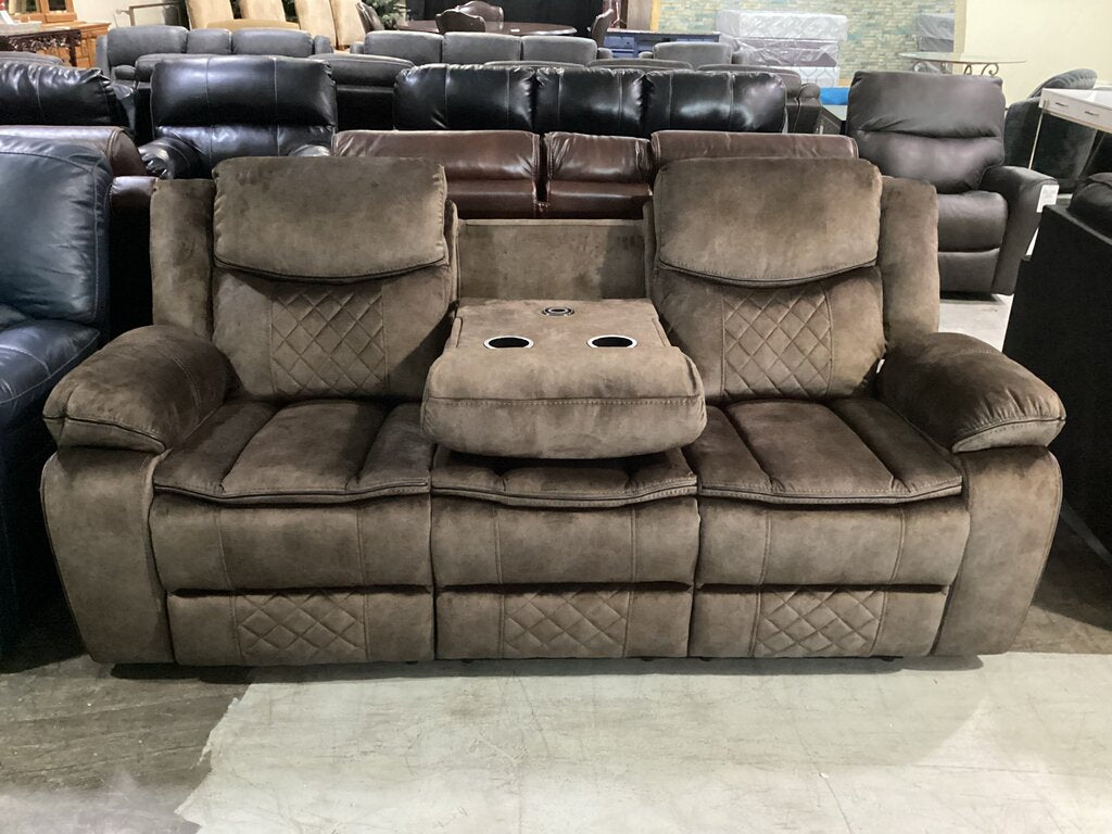 Silverado Brown Brown Motion Sofa 85x34x40 (660320)