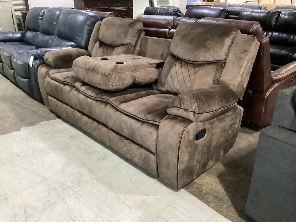Silverado Brown Brown Motion Sofa 85x34x40 (660320)