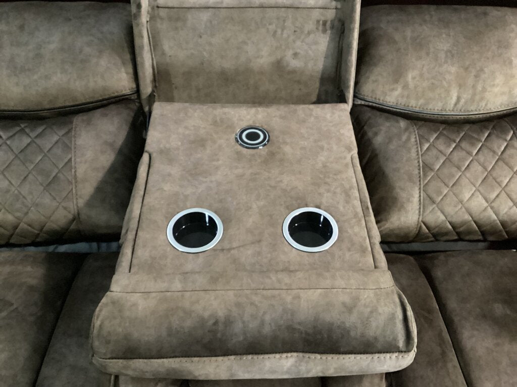 Silverado Brown Brown Motion Sofa 85x34x40 (660320)