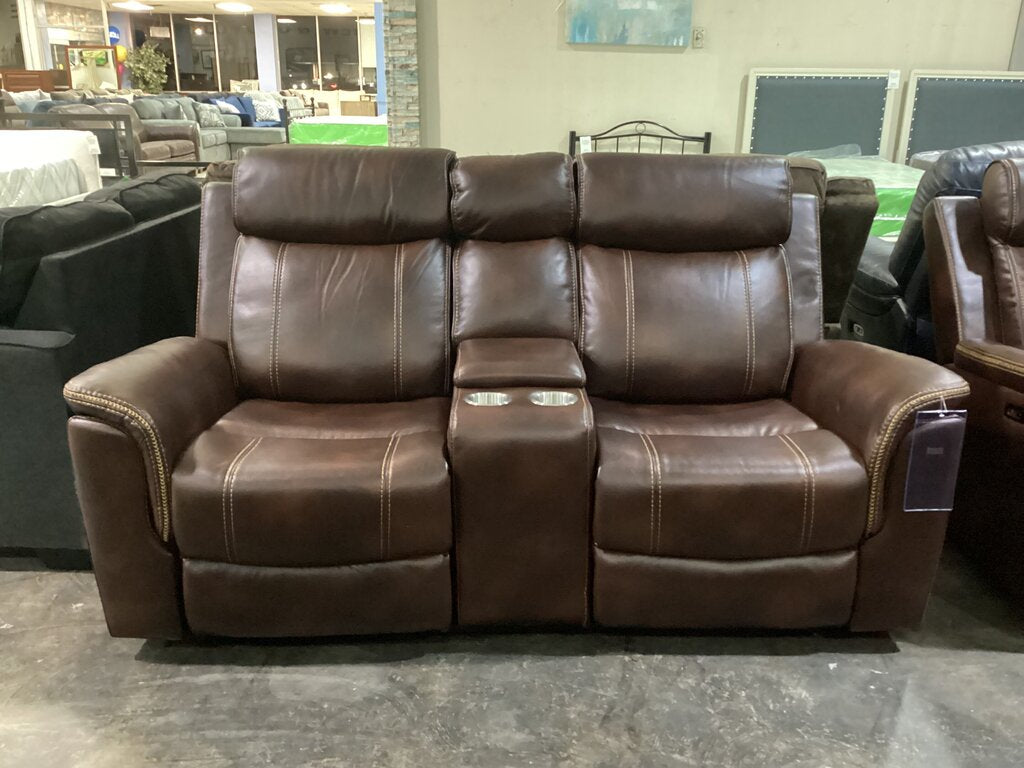 Verona Brown NEW Power Motion Loveseat 74x36x42 (676390)