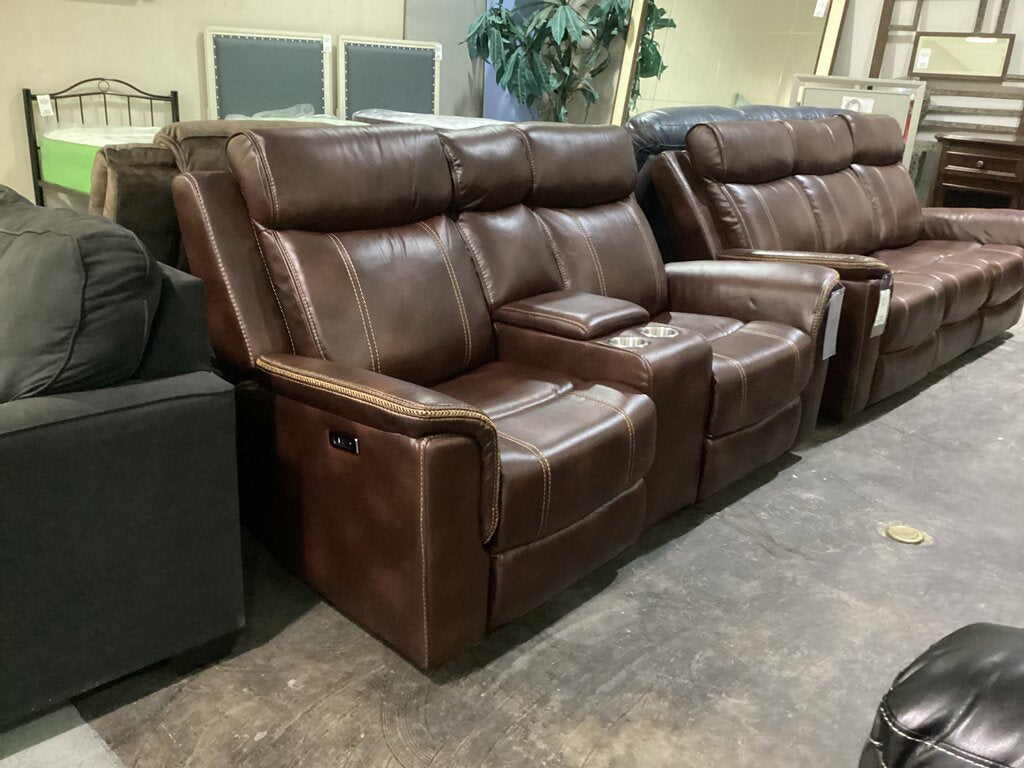 Verona Brown NEW Power Motion Loveseat 74x36x42 (676390)