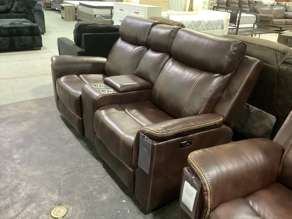 Verona Brown NEW Power Motion Loveseat 74x36x42 (676390)