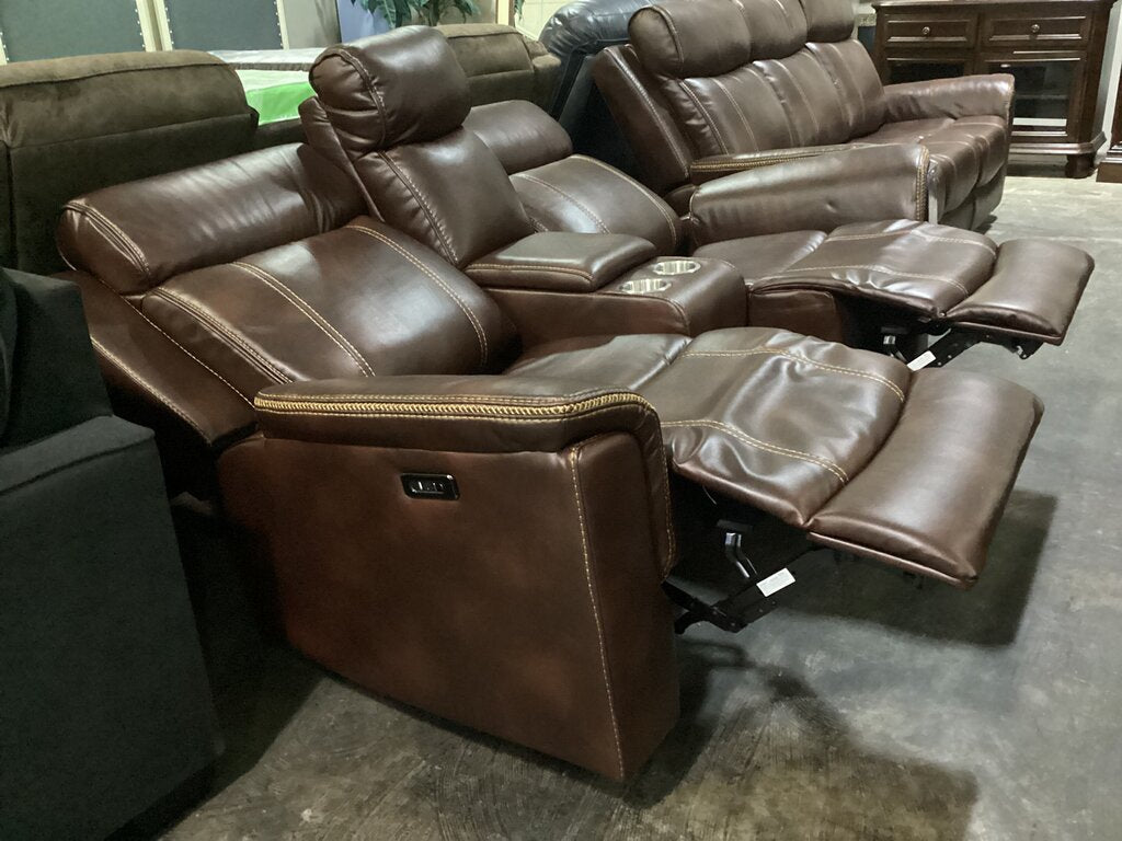 Verona Brown NEW Power Motion Loveseat 74x36x42 (676390)