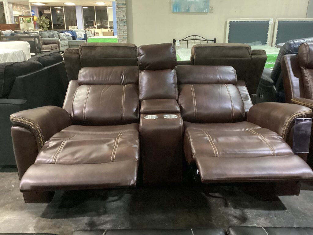 Verona Brown NEW Power Motion Loveseat 74x36x42 (676390)